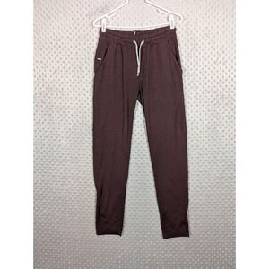 Vuori Ponto Performance Pants Men's Small Maroon Red Stretch Elastic Waist